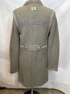 Odd Molly Women's Chunky Long Dress Coatigan Cardigan Long Sleeve Size 2 Gray - Picture 1 of 8