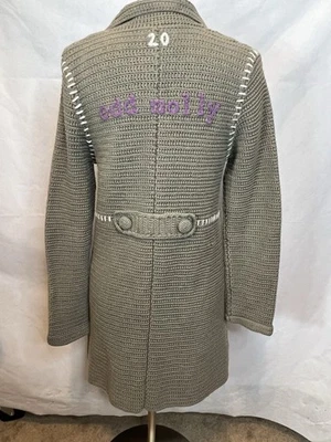 Abrigo cárdigan de vestir largo grueso para mujer Odd Molly manga larga talla 2 gris Foto 1 de 4