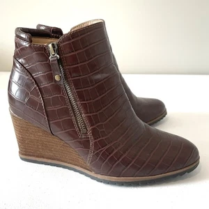 Soul Naturalizer Size 9 Women Boots Dark Brown Haley Boot Platform Ankle Zipper - Picture 1 of 9