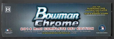 Mini juego base de fábrica Bowman Chrome 2014 Mookie Betts Jacob Degrom sin refractores Foto 1 de 2