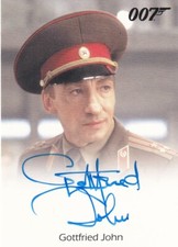 James Bond Full Bleed Autograph Card Gottfried John as General Ourumov