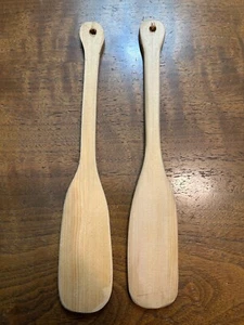 Wood canoe paddles 9" used as ornaments or gifts for paddlers (2) - Picture 1 of 4