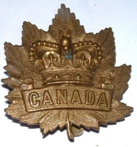 CANADA MILITIA UK MADE CAP BADGE - Picture 1 of 2