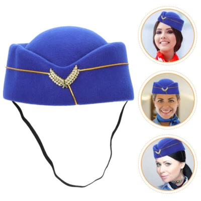 Band Costume Berets Hat Stewardess Beret Black Beret Hats Women Halloween - Image 1 of 4