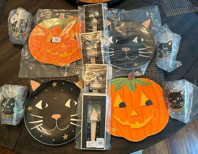 Pottery Barn Disney Halloween Holiday party Pumpkin Cat school kid gift SET 12 , - Image 1 of 4