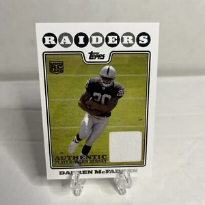 2008 Topps Player Worn Jersey Darren McFadden Las Vegas Raiders Arkansas - Picture 1 of 2