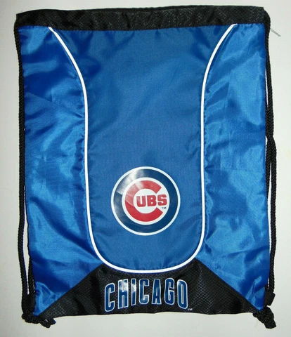 Chicago Cubs Drawstring Bag Backpack MLB Baseball Licensed Gym Tote School Cover