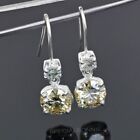 7.50Ct Champagne Diamond Solitaire 925 Silver Earrings,  VIDEO.Great luster.