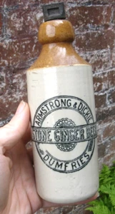 Armstrong Dickie Dumfries Ginger Beer Stone Bottle local history - Picture 1 of 4
