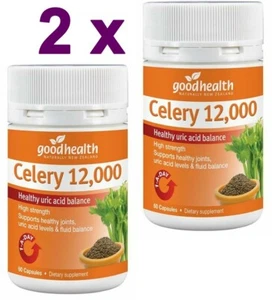 2x Good Health Apio 12.000 Cápsulas 60 - Hecho en Nueva Zelanda - Alta Resistencia Dosis al Día  - Imagen 1 de 1