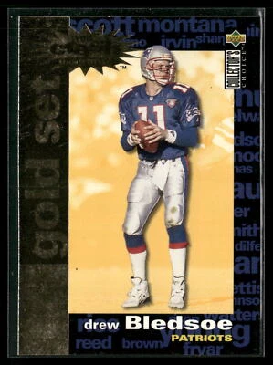 Drew Bledsoe 1995 Collector's Choice #C9 You Crash the Game Gold Set Patriots - Image 1 of 2