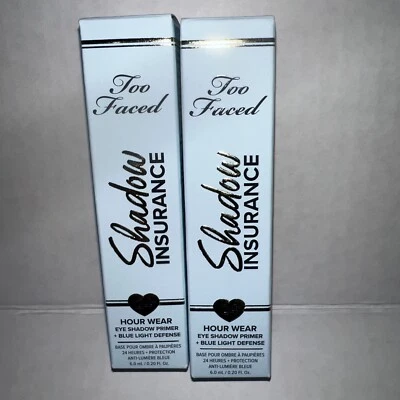 Too Faced Shadow Insurance 24Hour Wear Eye Primer & Blue Light Defense Lot Of 2! - Image 1 of 2
