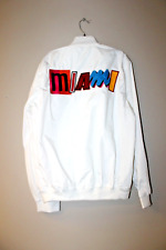 New NBA Miami Heat City Edition embroidery zip up Nylon jacket men's S