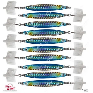 10 piezas 1 oz Colt Sniper plantilla 28 g fundición lenta jigging 3561D-DT MUSTAD gancho azul NUEVO - Imagen 1 de 8