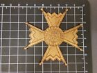Medal Cross w/initials xx-large brass stamping jewelry finding (osb288)