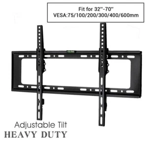 Fixed Tilt TV Wall Mount Bracket For Samsung LG TCL 32" 42" 50 55 60 65 75" Inch - Picture 1 of 10