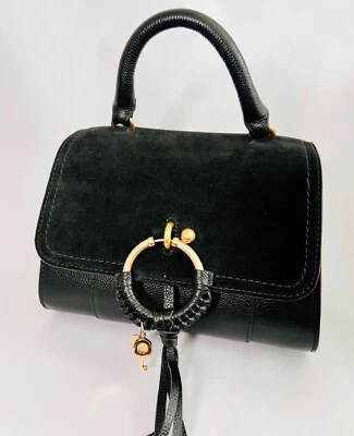 SEE BY CHLOE Joan Leather Hanging Satchel Bag + shoulder strap+ Dust bag - BLACK - Image 1 of 4
