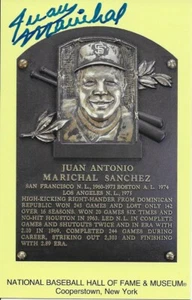 Juan Marichal Auto Gold HOF Plaque - Picture 1 of 2