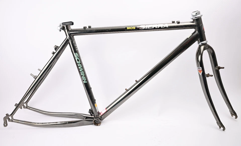 Cuadro/horquilla Schwinn Sierra MOS de colección 19" grande bicicleta MTB 26" cromada Foto 1 de 4