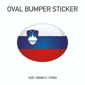 Slovenia Car Van Flag Bumper Sticker - Printed Self-Adhesive Vinyl Vehicle BS46 - Picture 1 of 1
