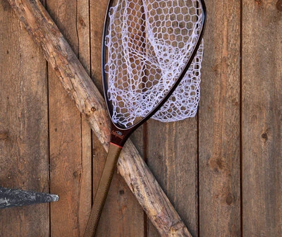 FISHPOND NOMAD MID-LENGTH TAILWATER LANDING NET LIGHT CARBON FIBER, RUBBER BAG