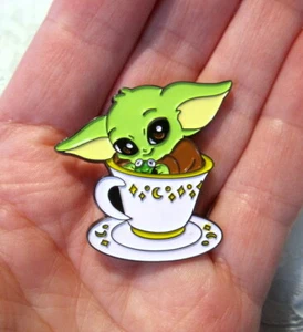 Baby Yoda Pin Coffee Cup - Hard Enamel A - Picture 1 of 5