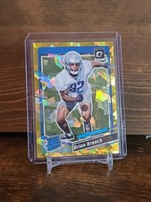 2023 Donruss Brian Branch Optic RATED ROOKIE  1/10 Gold Cracked Ice LIONS 
