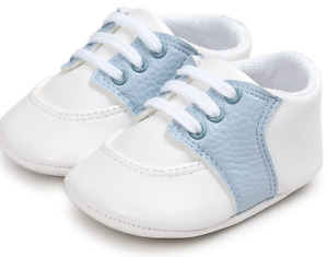 Baby Boy Blue and White Oxford Saddle Shoes | Baby Saddle Shoes | Baby Girl
