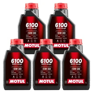 Motul 6100 Save Nergy 5w30 5 Lt Olio Motore Acea A5 B5 Motori Ford Jaguar Rover - Foto 1 di 4
