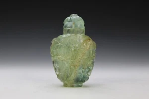 Chinese green beryl or fluorite snuff bottle - Picture 1 of 6