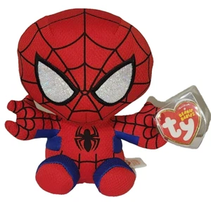 TY Beanie Baby - SPIDER-MAN Marvel (6 Inch) NEW MWMTs Plush Stuffed Animal Toy - Picture 1 of 9