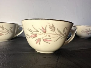 Vintage Edwin Knowles Park Lane Pink Flowers 4 Tea Coffee Cups NO saucers - Picture 1 of 5