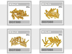 80x śruby z łbem soczewkowym M3x14 M3x16 M3x18 M3x20 12,9 TIN złoto