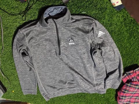 Adidas Brooklyn Nets Quarter Zipper Pullover Sweater Size XL Cover