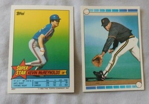 1989 Topps Super Star Sticker #51 Kevin McReynolds - Sticker #131 Bobby Bonilla