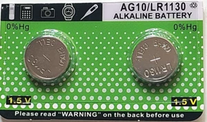 2 PK LR1130 1.5V ALKALINE BATT. (EXP. 12/27) AG10 LR54 FREE SHIP - Picture 1 of 2