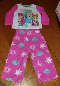 Disney Princess Toddler Girls Pajama Set Size XXS 2T Polyester Long Sleeve - Picture 1 of 7