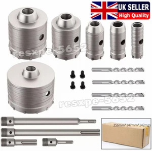 Concrete Hole Saw Kit Wall Hole Opener 35mm-110mm SDS Plus Hammer Wall Drill Bit - Picture 1 of 7