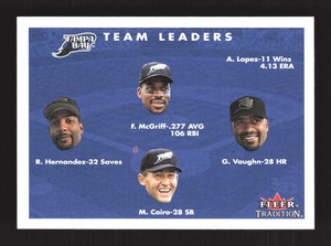 2001 Fleer Tradition #441 Team Leaders    Tampa Bay Devil Rays