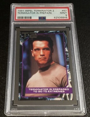 PSA 9 1991 Impel Terminator 2 Arnold Schwarzenegger Card #67 T2 Mint 90s Movie - Image 1 of 2