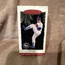 1996 Hallmark Keepsake Ornament Nolan Ryan At the Ballpark #1 Baseball With Card
