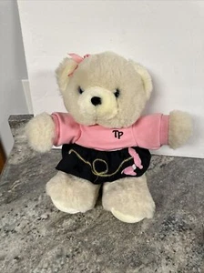 Vintage Dandee Teddy Precious Pink Retro Poodle Skirt Beige Teddy Bear Plush 15" - Picture 1 of 15