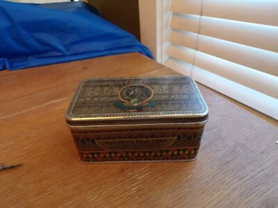VTG Loose-Wiles Biscuit Company  Egyptian Revival Sunshine Fruit Cake Empty Tin - Image 1 of 4