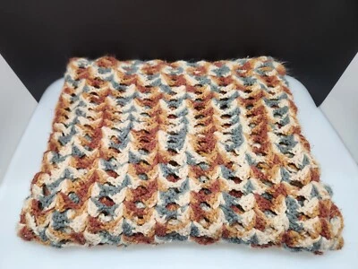 Vintage Handmade Crochet Knit Afghan Blanket Granny Multicolor 3ft by 6ft - Image 1 of 4