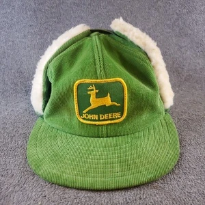 Gorra de pana vintage John Deere con cierre a presión Louisville MFG polar orejeras - Imagen 1 de 24