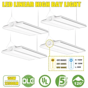 4 Pack Linear High Bay LED Lights 150W Warehouse Stadium Light 3000K/4000K/5000K - Picture 1 of 15