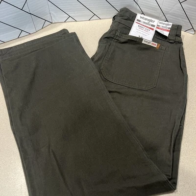 Wrangler Riggs Workwear Women Green Gray Duck Boot Cut Work Pant Size 20 X 32 - Image 1 of 4
