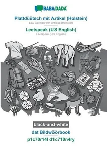 Plattdtsch mit Artikel (Holstein) - Leetspeak (US English), dat Bildwrbook, BW: - Picture 1 of 1