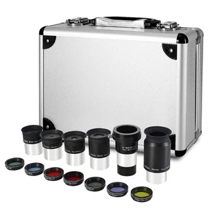 13 Piece Telescope Accessory Kit - 1.25" Telescope Eyepiece and Filter Set wi... - Picture 1 of 6