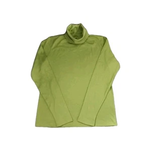 Camisa manga larga cuello alto verde talla mediana ciervo blanco para mujer - Imagen 1 de 6